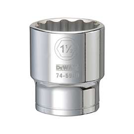 DeWALT DWMT74595OSP Drive Socket, SAE Measuring, 3/4 in Drive, 12-Point, 1-1/2 in Socket, Vanadium Steel