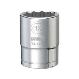 DeWALT DWMT74596OSP Drive Socket, SAE Measuring, 3/4 in Drive, 12-Point, 1-1/8 in Socket, Vanadium Steel
