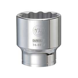 DeWALT DWMT74597OSP Drive Socket, SAE Measuring, 3/4 in Drive, 12-Point, 1-11/16 in Socket, Vanadium Steel
