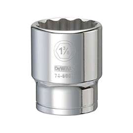 DeWALT DWMT74600OSP Drive Socket, SAE Measuring, 3/4 in Drive, 12-Point, 1-3/8 in Socket, Vanadium Steel