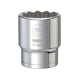 DeWALT DWMT74601OSP Drive Socket, SAE Measuring, 3/4 in Drive, 12-Point, 1-5/16 in Socket, Vanadium Steel