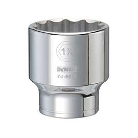 DeWALT DWMT74605OSP Drive Socket, SAE Measuring, 3/4 in Drive, 12-Point, 1-7/8 in Socket, Vanadium Steel