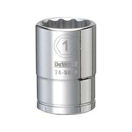 DeWALT DWMT74607OSP Drive Socket, SAE Measuring, 3/4 in Drive, 12-Point, 1 in Socket, Vanadium Steel