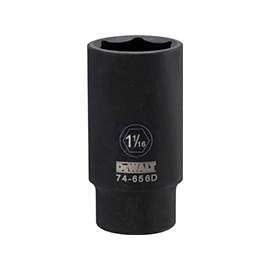 DeWALT DWMT74656OSP Impact Socket, 1/2 in Drive, 1-1/16 in Socket, 6-Point, Black Oxide
