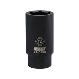 DeWALT DWMT74659OSP Impact Socket, 1/2 in Drive, 1-1/8 in Socket, 6-Point, Black Oxide