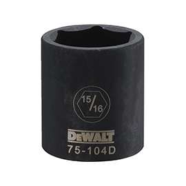 DeWalt DWMT75104OSP Impact Socket, 1/2 in, 15/16 in, 6 Point