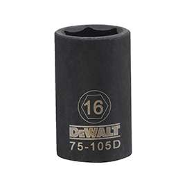 DeWalt DWMT75105OSP Impact Socket, 1/2 in, 16 mm, 6 Point