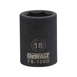 DeWalt DWMT75108OSP Impact Socket, 1/2 in, 18 mm, 6 Point