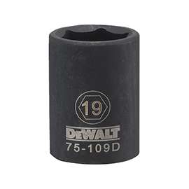 DeWalt DWMT75109OSP Impact Socket, 1/2 in, 19 mm, 6 Point