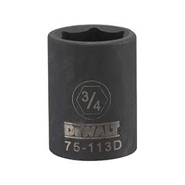 DeWalt DWMT75113OSP Impact Socket, 1/2 in, 3/4 in, 6 Point