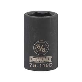 DeWalt DWMT75118OSP Impact Socket, 1/2 in, 5/8 in, 6 Point