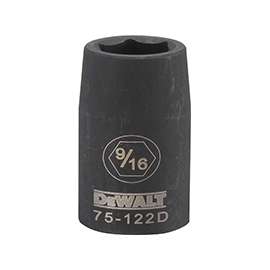 DeWalt DWMT75122OSP Impact Socket, 1/2 in, 9/16 in, 6 Point