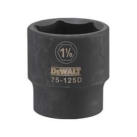 DeWalt DWMT75125OSP Impact Socket, 1/2 in, 1-1/8 in, 6 Point