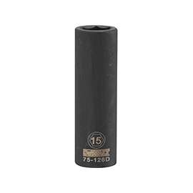 DeWalt DWMT75126OSP Deep Impact Socket, 1/2 in, 15 mm, 6 Point