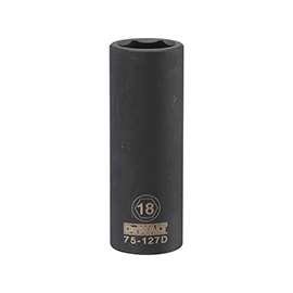 DeWalt DWMT75127OSP Deep Impact Socket, 1/2 in, 18 mm, 6 Point