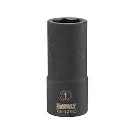 DeWALT DWMT75129OSP Impact Socket, 3/4 in Drive, 1 in Socket, 6-Point, Black Oxide