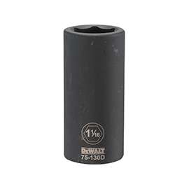 DeWALT DWMT75130OSP Impact Socket, 3/4 in Drive, 1-1/16 in Socket, 6-Point, Black Oxide