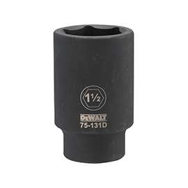 DeWALT DWMT75131OSP Impact Socket, 3/4 in Drive, 1-1/2 in Socket, 6-Point, Black Oxide
