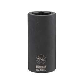 DeWALT DWMT75133OSP Impact Socket, 3/4 in Drive, 1-1/8 in Socket, 6-Point, Black Oxide