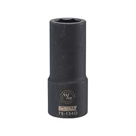 DeWALT DWMT75134OSP Impact Socket, 3/4 in Drive, 13/16 in Socket, 6-Point, Black Oxide