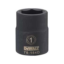 DeWALT DWMT75154OSP Impact Socket, 3/4 in Drive, 1 in Socket, 6-Point, Black Oxide