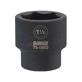 DeWALT DWMT75156OSP Impact Socket, 3/4 in Drive, 1-1/2 in Socket, 6-Point, Black Oxide