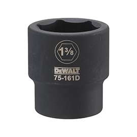 DeWALT DWMT75161OSP Impact Socket, 3/4 in Drive, 1-3/8 in Socket, 6-Point, Black Oxide