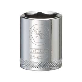 DeWALT DWMT85861OSP Hand Socket, SAE Measuring, 1/4 in Drive, 6-Point, 9/16 in Socket, Vanadium Steel
