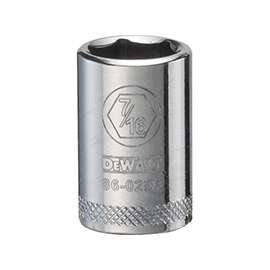 DeWALT DWMT86029OSP Hand Socket, SAE Measuring, 1/4 in Drive, 6-Point, 7/16 in Socket, Vanadium Steel
