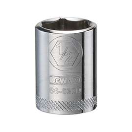 DeWALT DWMT86030OSP Hand Socket, SAE Measuring, 1/4 in Drive, 6-Point, 1/2 in Socket, Vanadium Steel