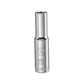 DeWALT DWMT86043OSP Drive Socket, SAE Measuring, 1/4 in Drive, 6-Point, 1/4 in Socket, Vanadium Steel