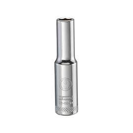 DeWALT DWMT86094OSP Deep Metric Drive Socket, 1/4 in Drive, 6-Point, 6 mm Socket, Steel