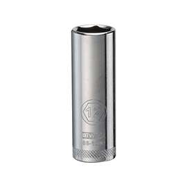 DeWALT DWMT86100OSP Deep Metric Drive Socket, 1/4 in Drive, 6-Point, 12 mm Socket, Steel