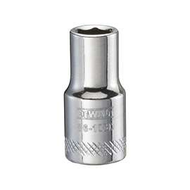 DeWALT DWMT86103OSP Hand Socket, Metric Measuring, 1/4 in Drive, 6-Point, 6 mm Socket, Vanadium Steel