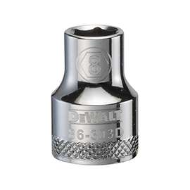 DeWALT DWMT86303OSP Hand Socket, Metric Measuring, 3/8 in Drive, 6-Point, 8 mm Socket, Vanadium Steel