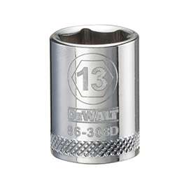 DeWALT DWMT86308OSP Hand Socket, Metric Measuring, 3/8 in Drive, 6-Point, 13 mm Socket, Vanadium Steel