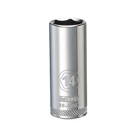 DeWALT DWMT86326OSP Drive Socket, Metric Measuring, 3/8 in Drive, 6-Point, 14 mm Socket, Vanadium Steel