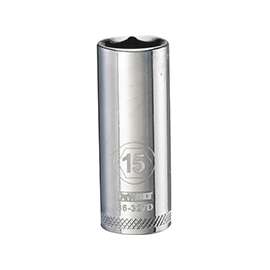 DeWALT DWMT86327OSP Drive Socket, Metric Measuring, 3/8 in Drive, 6-Point, 15 mm Socket, Vanadium Steel