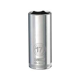 DeWALT DWMT86328OSP Drive Socket, Metric Measuring, 3/8 in Drive, 6-Point, 17 mm Socket, Vanadium Steel