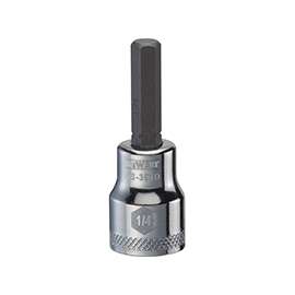 DeWALT DWMT86391OSP Fractional Hex Bit Socket, 1/4 in Tip, 3/8 in Drive, Polished Chrome Vanadium, 1-31/32 in OAL