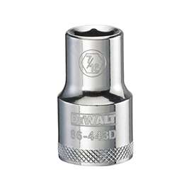 DeWALT DWMT86443OSP Drive Socket, 1/2 in Drive, 6-Point, 7/16 in Socket, Steel
