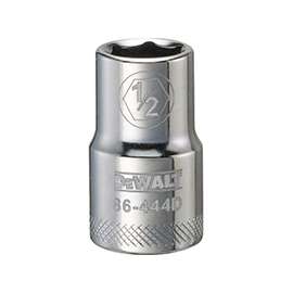 DeWALT DWMT86444OSP Drive Socket, 1/2 in Drive, 6-Point, 1/2 in Socket, Steel