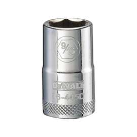 DeWALT DWMT86445OSP Drive Socket, 1/2 in Drive, 6-Point, 9/16 in Socket, Steel