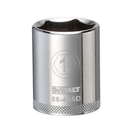 DeWALT DWMT86455OSP Fractional Drive Socket, 1/2 in Drive, 6-Point, 1 in Socket, Steel