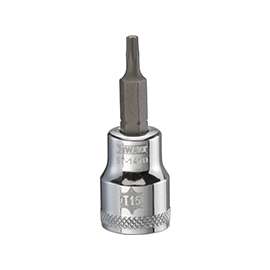 DeWALT DWMT87141OSP Torx Bit Socket, T15 Tip, 3/8 in Drive, Polished Chrome Vanadium, 1-31/32 in OAL