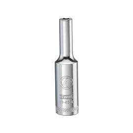 DeWALT DWMT88935OSP Deep Metric Drive Socket, 1/4 in Drive, 6-Point, 4 mm Socket, Steel