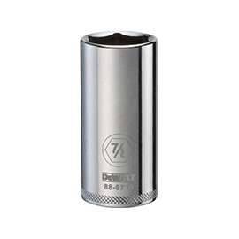 DeWALT DWMT88971OSP Drive Socket, SAE Measuring, 3/8 in Drive, 6-Point, 7/8 in Socket, Vanadium Steel