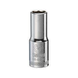 DeWALT DWMT88985OSP Drive Socket, SAE Measuring, 3/8 in Drive, 6-Point, 3/8 in Socket, Vanadium Steel