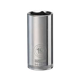 DeWALT DWMT94961OSP Drive Socket, Metric Measuring, 3/8 in Drive, 6-Point, 19 mm Socket, Vanadium Steel