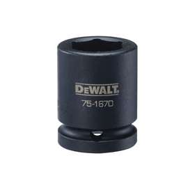 DeWALT DWMT75167OSP Impact Socket, 3/4 in Drive, 25 mm Socket, 6-Point, Black Oxide